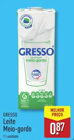 ALDI GRESSO Leite Meio-gordo promoção