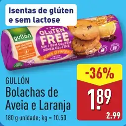 ALDI GULLÓN Bolachas de Aveia e Laranja promoção