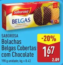 ALDI SABOROSA Bolachas Belgas Cobertas com Chocolate promoção