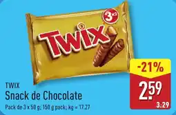 ALDI TWIX Snack de Chocolate promoção