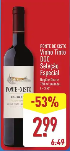 ALDI PONTE DE XISTO Vinho Tinto DOC Seleção Especial promoção