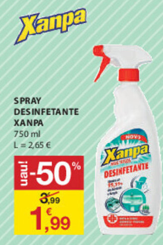 E.Leclerc Spray Desinfetante Xanpa 750ml promoção