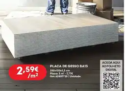 Bricomarché Placa de gesso ba13 promoção
