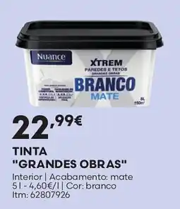 Bricomarché Tinta "grandes obras" promoção