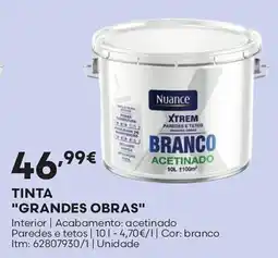 Bricomarché Tinta "grandes obras" promoção