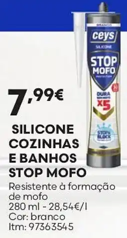 Bricomarché Silicone cozinhas e banhos stop mofo promoção