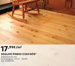 Bricomarché Soalho pinho com nós promoção