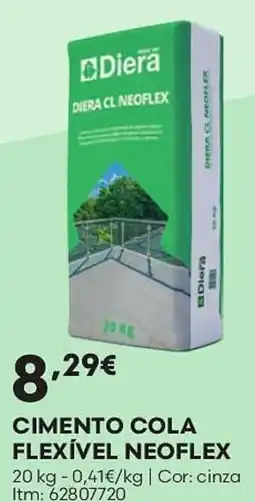 Bricomarché Cimento cola flexível neoflex promoção