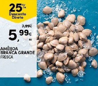 Continente Amêijoa Branca Grande Fresca promoção