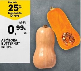 Continente Abóbora Butternut promoção