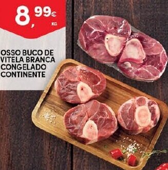 Continente Osso Buco de Vitela Branca Congelado Continente promoção