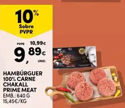 Continente Bom dia Hamburguer 100% carne chakall prime meat promoção