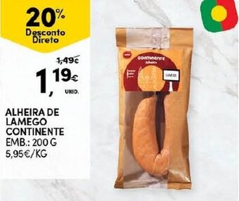 Continente Alheira de Lamego Continente 200g promoção