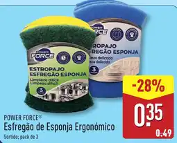 ALDI POWER FORCE Esfregão de Esponja Ergonómico promoção