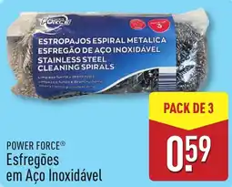 ALDI POWER FORCE Esfregões em Aço Inoxidável promoção