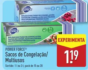 ALDI POWER FORCE Sacos de Congelação/ Multiusos promoção