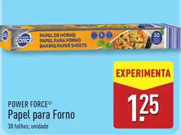ALDI POWER FORCE Papel para Forno promoção