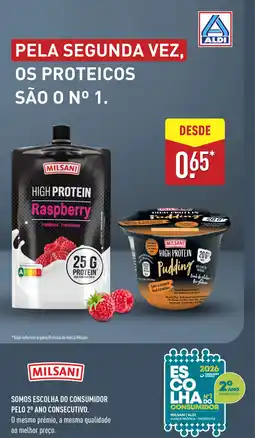 ALDI Milsani high protein raspberry promoção