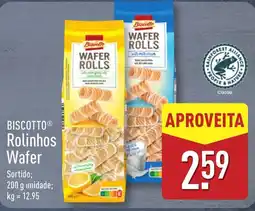ALDI BISCOTTO Rolinhos Wafer promoção