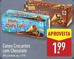 ALDI Cones Crocantes com Chocolate promoção