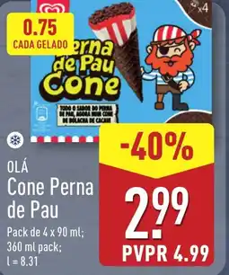 ALDI OLÁ Cone Perna de Pau promoção