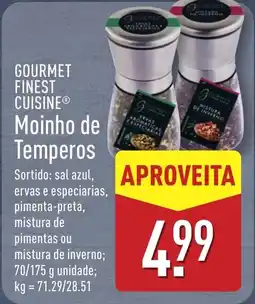 ALDI GOURMET FINEST CUISINE Moinho de Temperos promoção