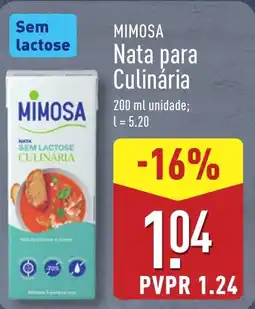 ALDI MIMOSA Nata para Culinária promoção