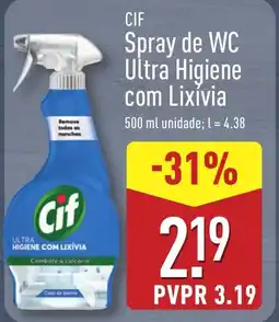 ALDI CIF Spray de WC Ultra Higiene com Lixívia promoção