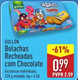ALDI GULLÓN Bolachas Recheadas com Chocolate promoção