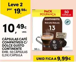 Continente Bom dia Cápsulas café compatíveis c/ dolce gusto continente promoção