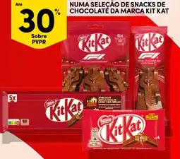 Continente Bom dia Numa seleção de snacks de chocolatě da marca kit kat promoção