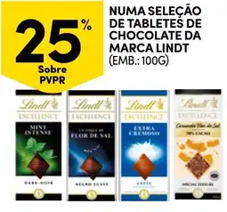 Continente Bom dia Numa seleção de tabletes de chocolate da marca lindt promoção