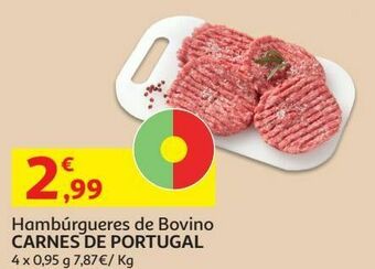 Auchan Hamburguer bovino carnes port:4x95gr promoção