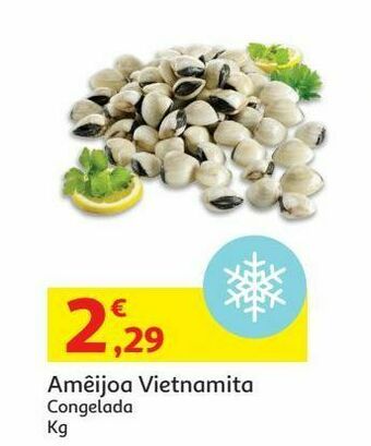 Ameijoa vietnamita congelada:kg de peso liquido