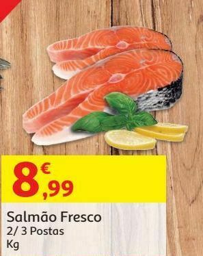 Auchan Salmao 2/3:fresco posta kg promoção