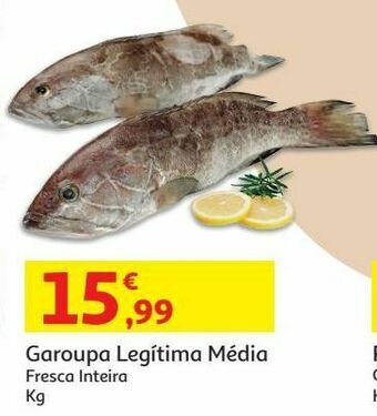 Auchan Garoupa legitima media:fresca inteira kg promoção