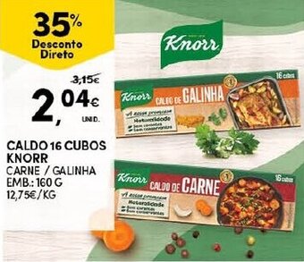 Continente Caldo 16 Cubos Knorr 160g promoção