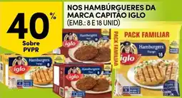Continente Bom dia Nos hamburgueres da marca capitão iglo promoção