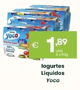 Roque Supermercados logurtes Líquidos Yoco promoção