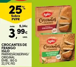 Continente Bom dia Crocantes de frango iglo promoção