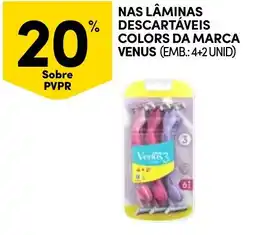 Continente Bom dia Nas lâminas descartáveis colors da marca venus promoção