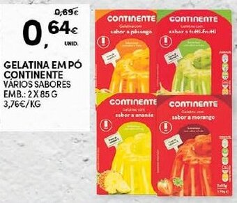 Continente Gelatina em Pó Continente 2x85g promoção