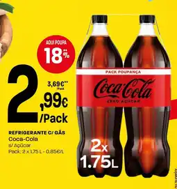 Intermarché Refrigerante c/ gās coca-cola s/ açúcar promoção