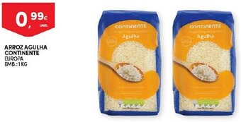 Continente Arroz Agulha Continente 1kg promoção
