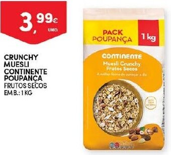 Crunchy Muesli Continente Pounpança 1kg
