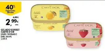 Continente Gelado Sorbet Carte D'Or 900ml promoção