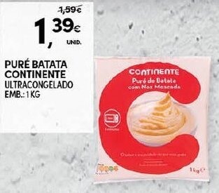 Continente Puré Batata Continente 1kg promoção
