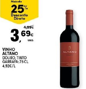 Continente Vinho Altano 75cl promoção