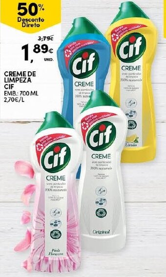 Continente Creme de Limpeza CIF 700ml promoção