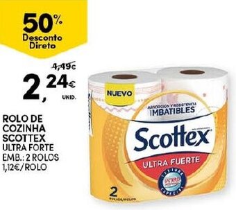 Continente Rolo de Cozinha Scottex 2 Rolos promoção